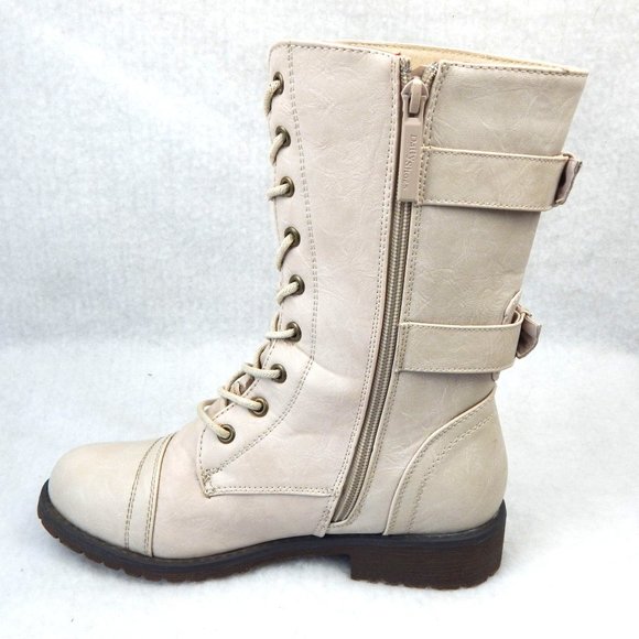 Daily Shoes Womens Mid Calf Military Lace Up Combat Boots Size 6 - Picture 2 of 11